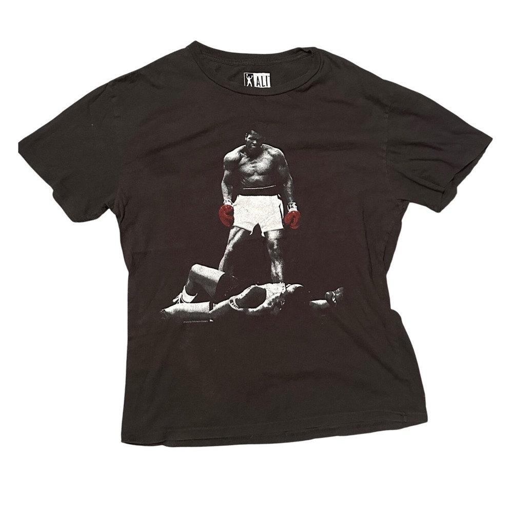 ALI Muhammad Ali Boxing Champion Black Graphic T Shirt Large‎